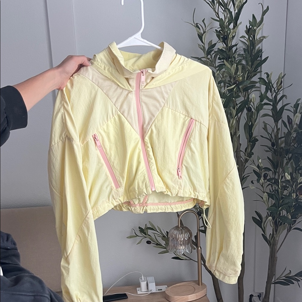 Zara Yellow and Pink Bomber Jacket